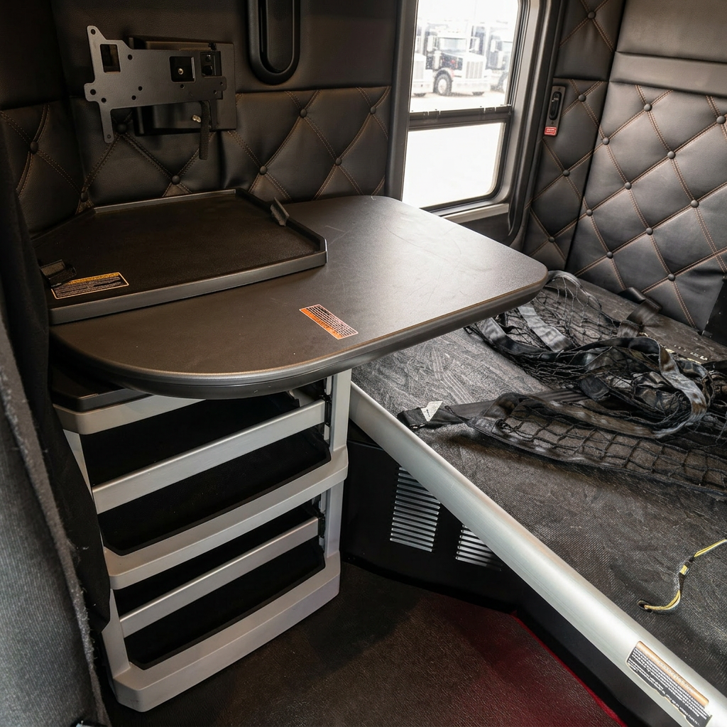 Sleeper fold-out desk